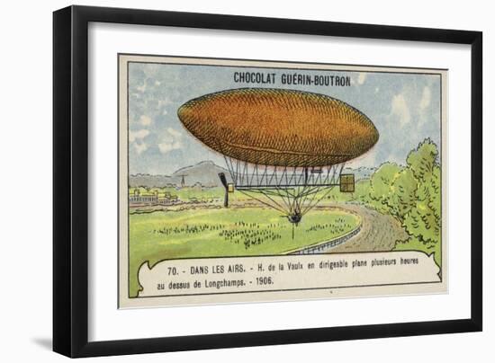 Henri De La Vaulx Hovering in an Airship Above Longchamps for Several Hours, 1906-null-Framed Giclee Print