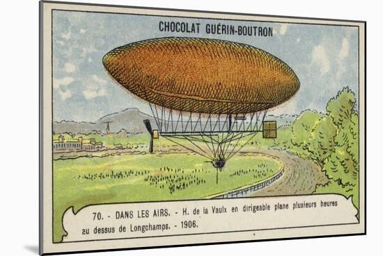 Henri De La Vaulx Hovering in an Airship Above Longchamps for Several Hours, 1906-null-Mounted Giclee Print