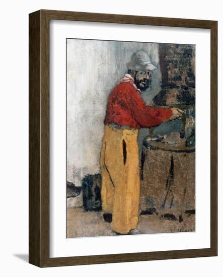 Henri de Toulouse-Lautrec à Villeneuve-sur-Yonne (1898)-Edouard Vuillard-Framed Giclee Print