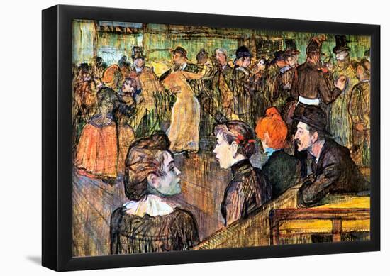 Henri de Toulouse-Lautrec At the Moulin de la Gallette Art Print Poster-null-Framed Poster