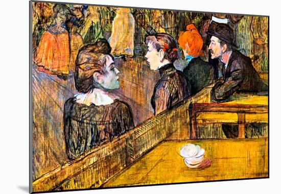 Henri de Toulouse-Lautrec At the Moulin de la Gallette Art Print Poster-null-Mounted Poster