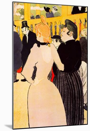 Henri de Toulouse-Lautrec At the Moulin Rouge la Goulue and her Sister Art Print Poster-null-Mounted Poster