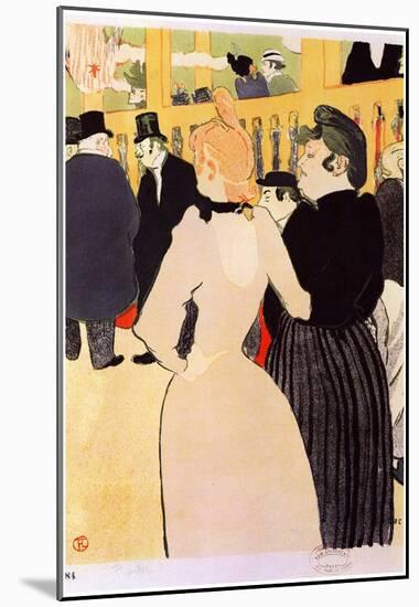 Henri de Toulouse-Lautrec At the Moulin Rouge la Goulue and her Sister Art Print Poster-null-Mounted Poster