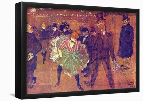 Henri de Toulouse-Lautrec Ball at Moulin Rouge Art Print Poster-null-Framed Poster