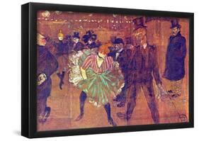 Henri de Toulouse-Lautrec Ball at Moulin Rouge Art Print Poster-null-Framed Poster