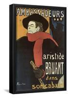 Henri de Toulouse-Lautrec (Bruant in Ambassadeurs) Art Poster Print-null-Framed Poster