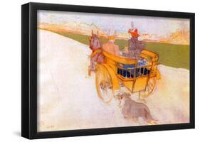 Henri de Toulouse-Lautrec Carriage with Dog Art Print Poster-null-Framed Poster