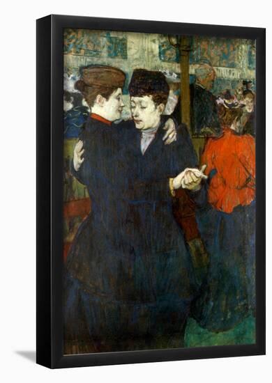 Henri de Toulouse-Lautrec Dancing a Waltz Art Print Poster-null-Framed Poster