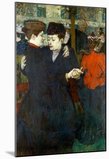 Henri de Toulouse-Lautrec Dancing a Waltz Art Print Poster-null-Mounted Poster