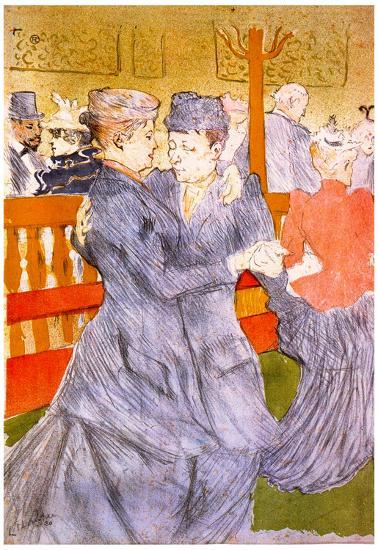 'Henri de Toulouse-Lautrec Dancing at the Moulin Rouge Art Print Poster ...