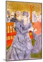 Henri de Toulouse-Lautrec Dancing at the Moulin Rouge Art Print Poster-null-Mounted Poster