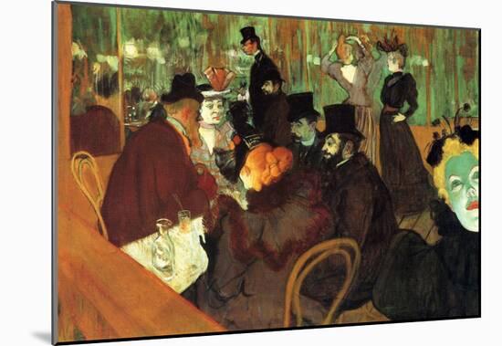 Henri de Toulouse-Lautrec In the Moulin Rouge Art Print Poster-null-Mounted Poster