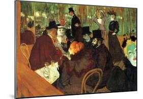 Henri de Toulouse-Lautrec In the Moulin Rouge Art Print Poster-null-Mounted Poster