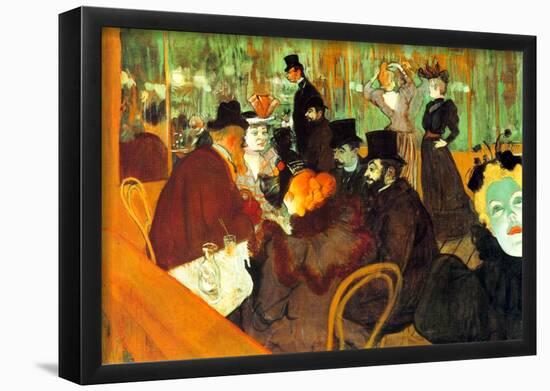 Henri de Toulouse-Lautrec In the Moulin Rouge Art Print Poster-null-Framed Poster