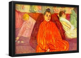 Henri de Toulouse-Lautrec In the Salon Divas Art Print Poster-null-Framed Poster