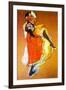 Henri de Toulouse-Lautrec Jane Avril Dancing-Henri de Toulouse-Lautrec-Framed Art Print