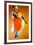 Henri de Toulouse-Lautrec Jane Avril Dancing-Henri de Toulouse-Lautrec-Framed Art Print