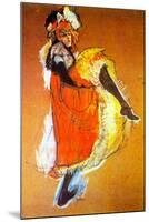 Henri de Toulouse-Lautrec Jane Avril Dancing-Henri de Toulouse-Lautrec-Mounted Art Print
