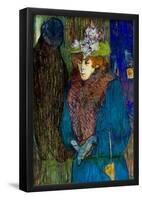 Henri de Toulouse-Lautrec Jane Avril Entering in the Moulin Rouge Art Print Poster-null-Framed Poster