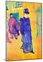 Henri de Toulouse-Lautrec Jane Avril Leaves the Moulin Rouge Art Print Poster-null-Mounted Poster