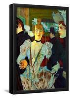 Henri de Toulouse-Lautrec La Goulue Entering the Moulin Rouge Art Print Poster-null-Framed Poster