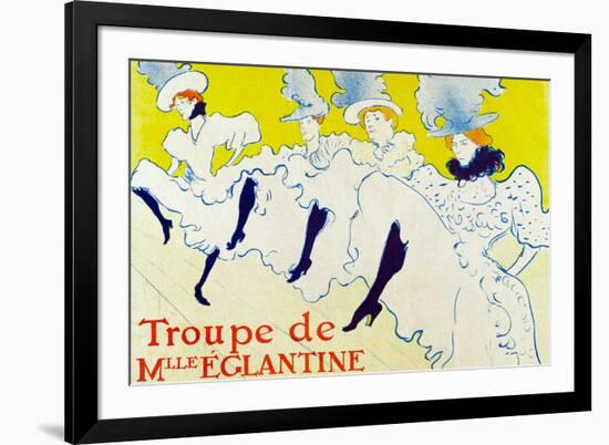 Henri de Toulouse-Lautrec La Troupe de Mlle Eglantine-Henri de Toulouse-Lautrec-Framed Art Print