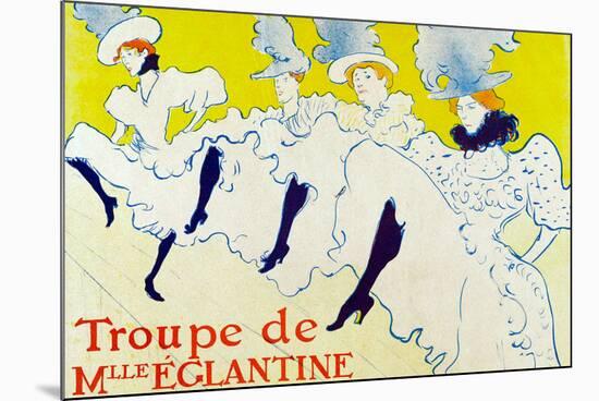 Henri de Toulouse-Lautrec La Troupe de Mlle Eglantine-Henri de Toulouse-Lautrec-Mounted Art Print