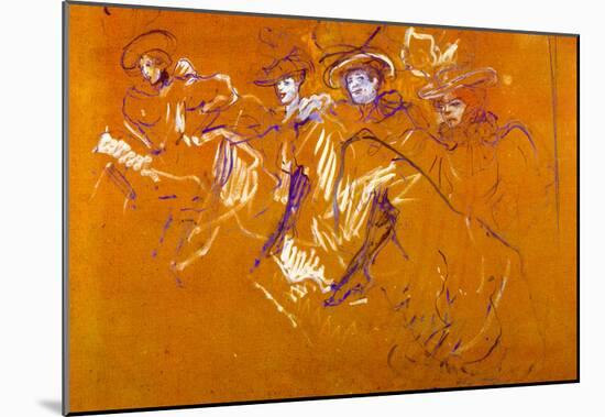 Henri de Toulouse-Lautrec Mlles Eglantines Art Print Poster-null-Mounted Poster