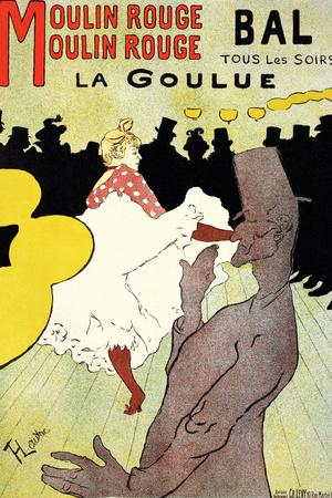 Reproduction of a Poster Advertising "La Goulue" at the Moulin Rouge, Paris