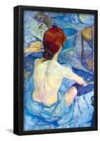 Henri de Toulouse-Lautrec Rousse the Toilet Art Print Poster-null-Framed Poster