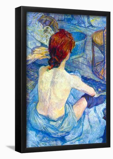 Henri de Toulouse-Lautrec Rousse the Toilet Art Print Poster-null-Framed Poster