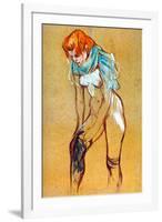 Henri de Toulouse-Lautrec Stockings-null-Framed Art Print