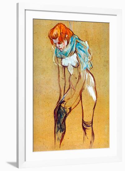 Henri de Toulouse-Lautrec Stockings-null-Framed Art Print