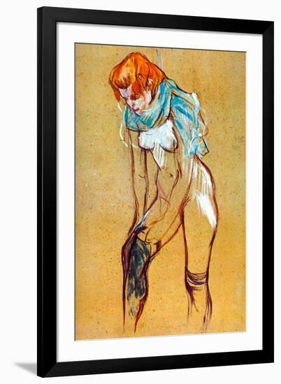 Henri de Toulouse-Lautrec Stockings-null-Framed Art Print