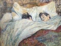Les Deux Friendies Young Women Lying on a Bed - Painting by Henri De Toulouse Lautrec (1864-1901) 1-Henri de Toulouse-Lautrec-Framed Giclee Print