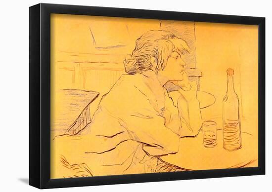 Henri de Toulouse-Lautrec The Hangover Art Print Poster-null-Framed Poster