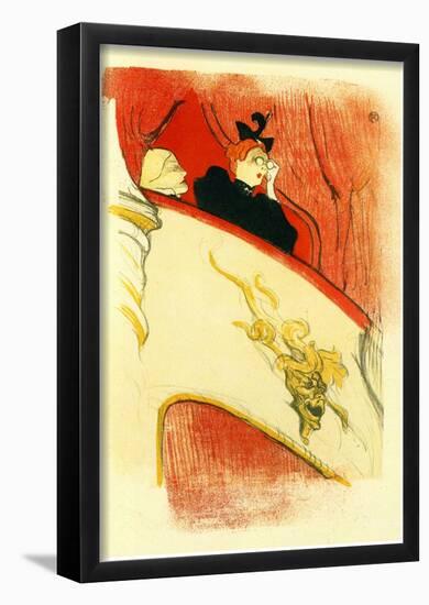 Henri de Toulouse-Lautrec The Loge with a Gold Mask Art Print Poster-null-Framed Poster
