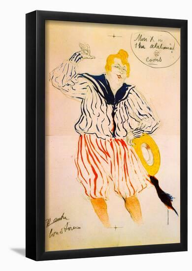 Henri de Toulouse-Lautrec The Seamen Song Art Print Poster-null-Framed Poster