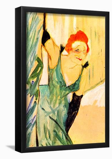 Henri de Toulouse-Lautrec Yvette Guilbert Greets the Audience Art Print Poster-null-Framed Poster