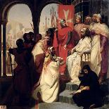 Knights of the Order of St. John of Jerusalem Restoring Religion in Armenia in 1347, 1844-Henri Delaborde-Framed Giclee Print