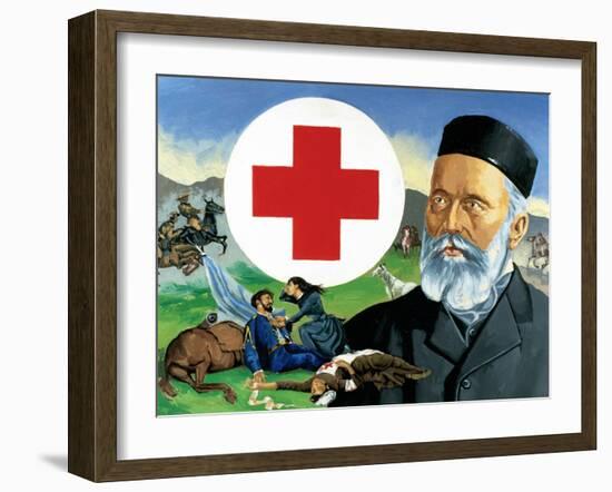 Henri Dunant (1828-1910). Swiss Philanthropist-null-Framed Giclee Print