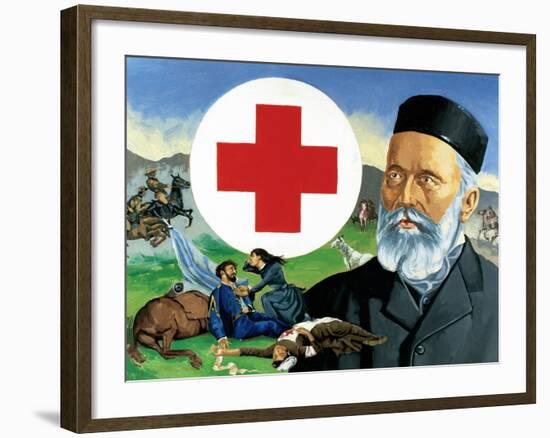 Henri Dunant (1828-1910). Swiss Philanthropist-null-Framed Giclee Print