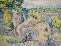 Les cyprès à Cagnes-Henri Edmond Cross-Framed Giclee Print