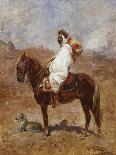 An Arab on a Horse in a Desert Landscape-Henri Emilien Rousseau-Giclee Print