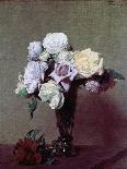 Pink and White Roses-Henri Fantin-Latour-Giclee Print