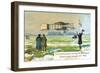 Henri Farman, French Aviator, Winning Prize for First Circular Kilometre Flight, Paris, Jan 1908-null-Framed Giclee Print