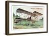 Henri Farman in the Farman Biplane, French Aviator and Aircraft Constructor, C1909-null-Framed Giclee Print