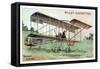 Henri Farman in the Farman Biplane, French Aviator and Aircraft Constructor, C1909-null-Framed Stretched Canvas