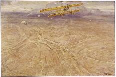 French Farman F-40 Comes Under German Fire as It Directs Artillery Fire Over Avocourt-Henri Farre-Stretched Canvas