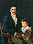 Portrait of a Member of the Barbet Family with his Son-Henri Francois Riesener-Laminated Giclee Print